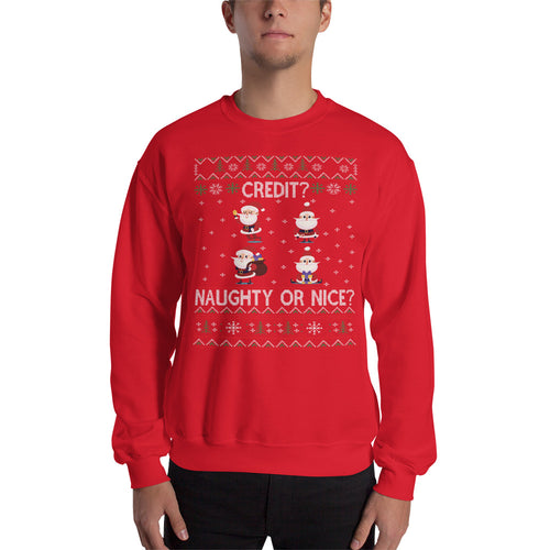 CREDIT? NAUGHTY OR NICE UGLY SWEATER